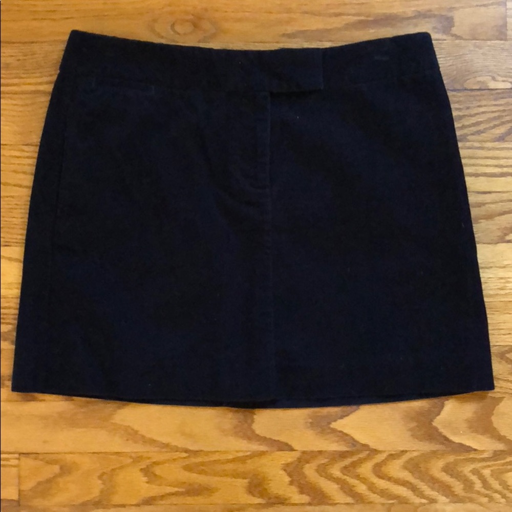J. Crew Navy Corduroy Skirt